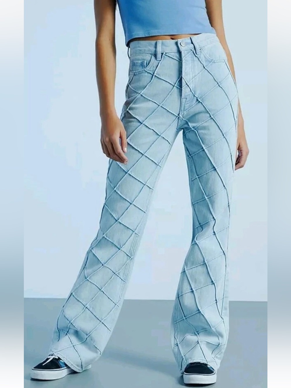 Pacsun high rise bootcut pintuck flare jeans size 26